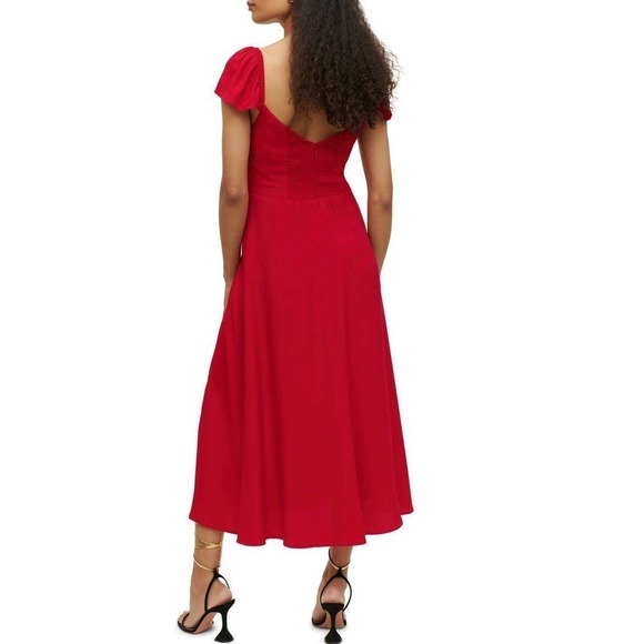 Reformation Baxley Sweetheart Neck Midi Dress Size 8 NWT - Picture 7 of 12